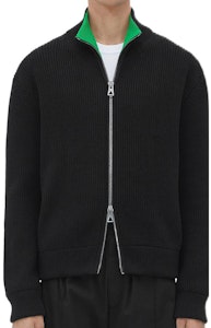 Bottega Veneta FW22 Hitam Ribbed Zip-Up Sweater Rajut 731748V2MQ01000 Buy Bottega Veneta FW22 Hitam Ribbed Zip-Up Sweater Rajut 731748V2MQ01000