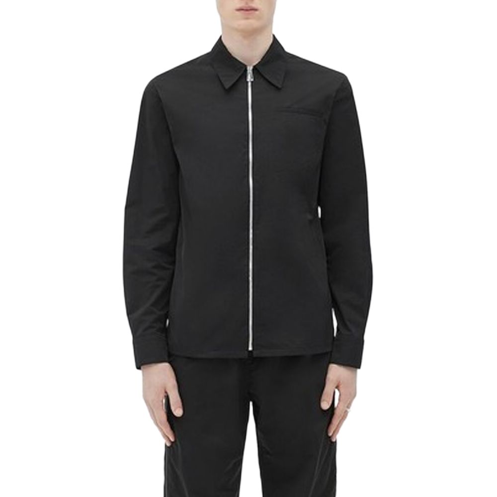 Bottega Veneta FW22 Black Slim Fit Zip-Up Jacket with Collar 707998VF4K01000