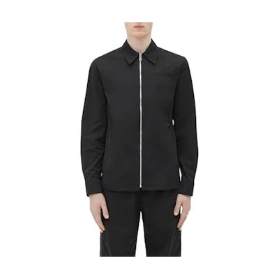 Bottega Veneta FW22 Black Slim Fit Zip-Up Jacket with Collar 707998VF4K01000