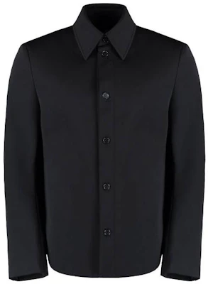 Bottega Veneta FW22 Black Solid Color Collared Long-Sleeve Jacket 713861VKWZ01000 Buy Bottega Veneta FW22 Black Solid Color Collared Long-Sleeve Jacket 713861VKWZ01000