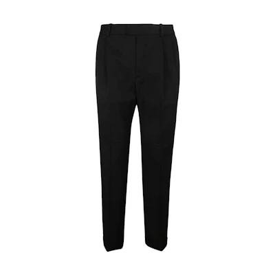 Bottega Veneta FW22 Black Straight-Leg Casual Pants 714602V19M01000