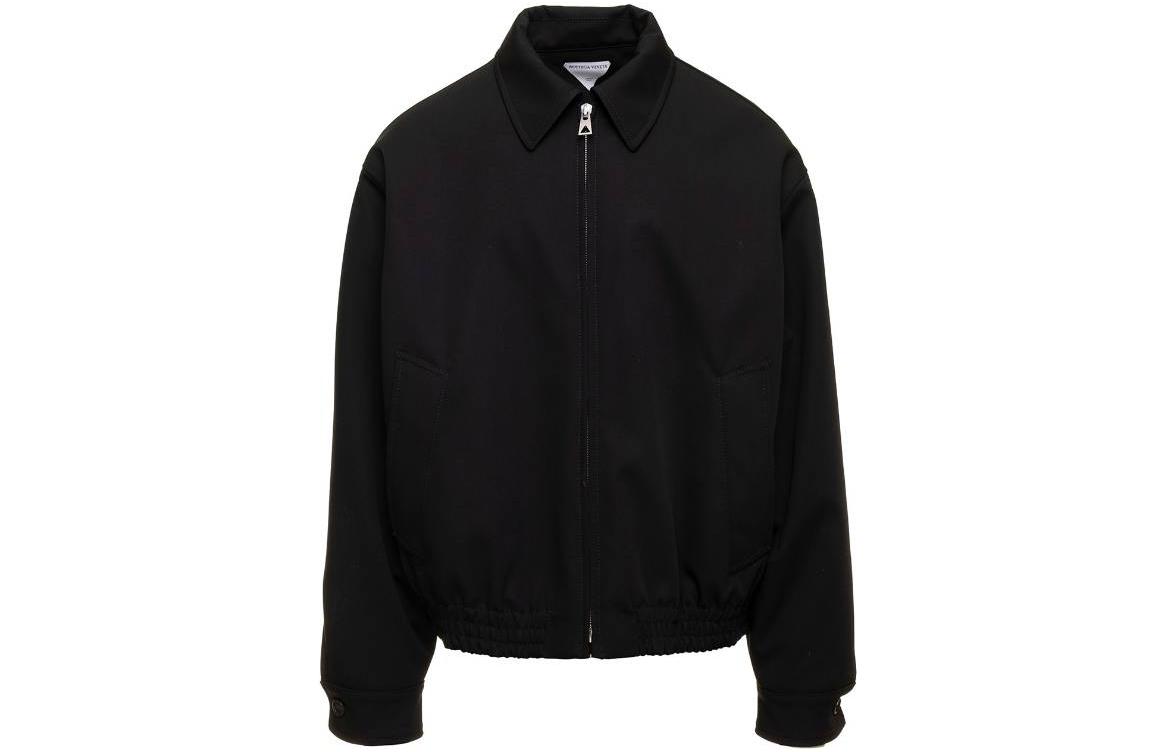 Bottega Veneta FW22 Black Zip-Up Collar Jacket 710160V26B01000