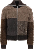 Bottega Veneta FW22 Brown Color-Block Zip Jacket 720809V2D402687 Bottega Veneta FW22 Brown Color-Block Zip Jacket 720809V2D402687