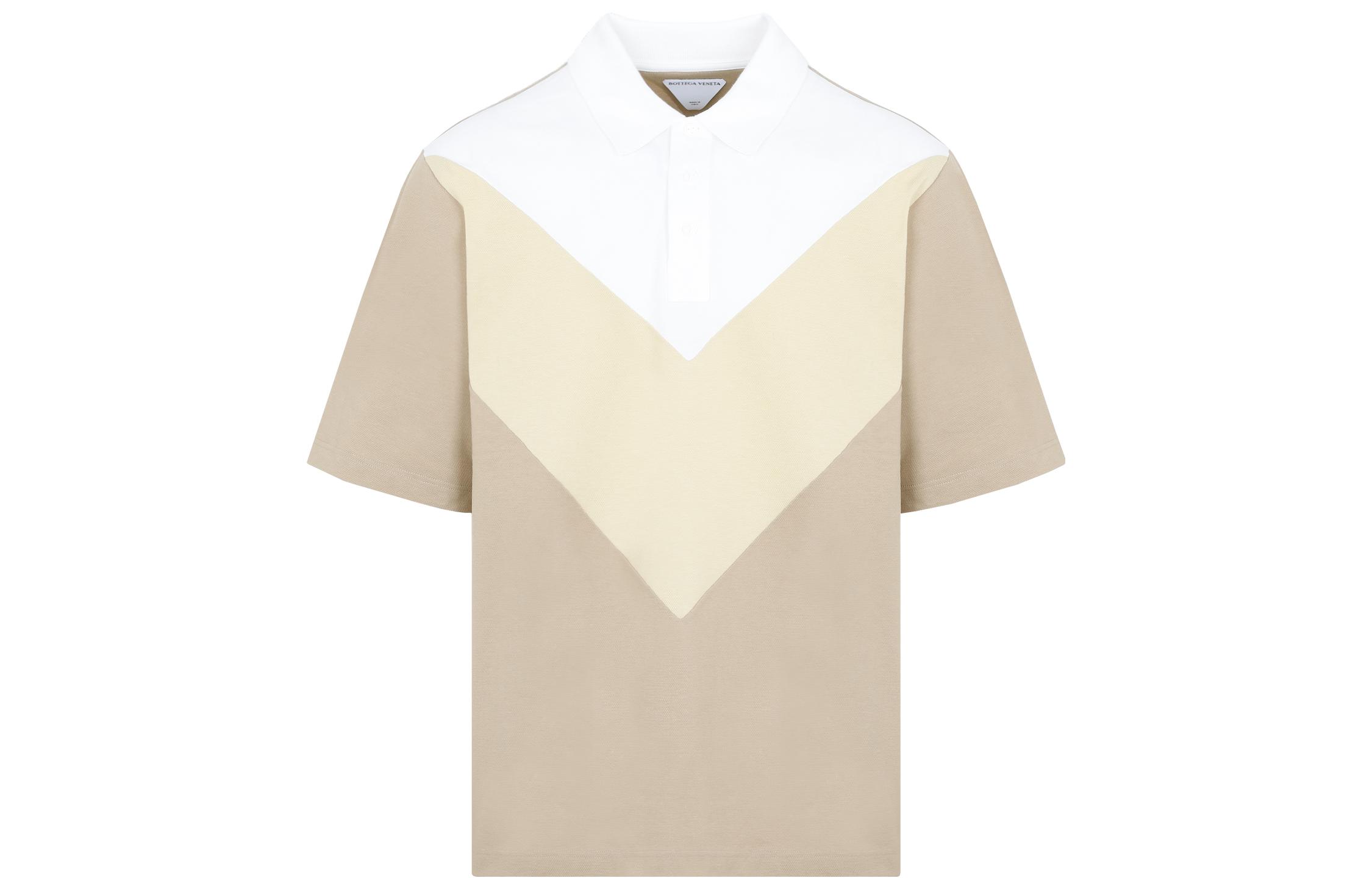 Buy ボッテガヴェネタ FW22 カラーブロック シングルブレスト カラー付きポロシャツ 704205V01G09973