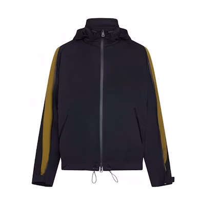 Bottega Veneta FW22 Colorblock Zip Hoodie Jacket Black 705745VF4K01000