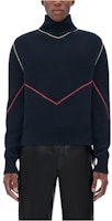 Bottega Veneta FW22 High-Neck Knit Sweater Blue 725039V2MB04246 Bottega Veneta FW22 High-Neck Knit Sweater Blue 725039V2MB04246