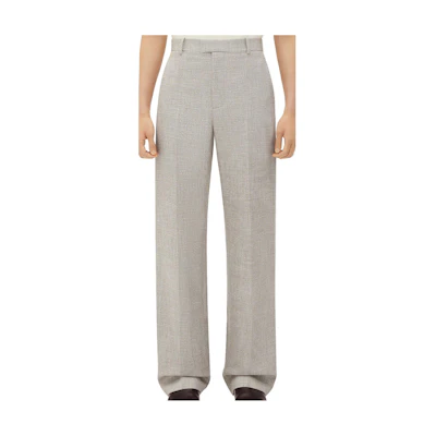 Bottega Veneta FW22 High-Waisted Straight-Leg Casual Pants Beige Men 734659V2KE08424