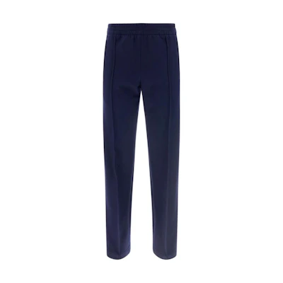 Bottega Veneta FW22 Mid-Rise Knit Joggers Navy with Side Stripe 717342V2CA04140