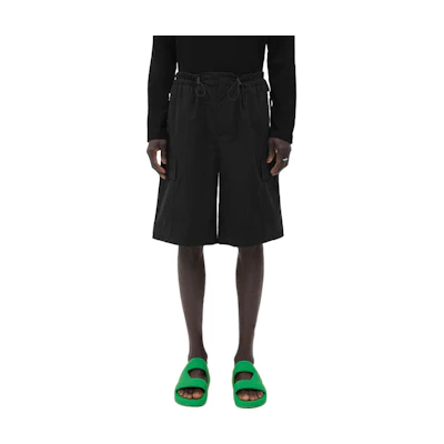 Bottega Veneta FW22 Monochrome Drawstring Relaxed Shorts Black 708931V1LE01000