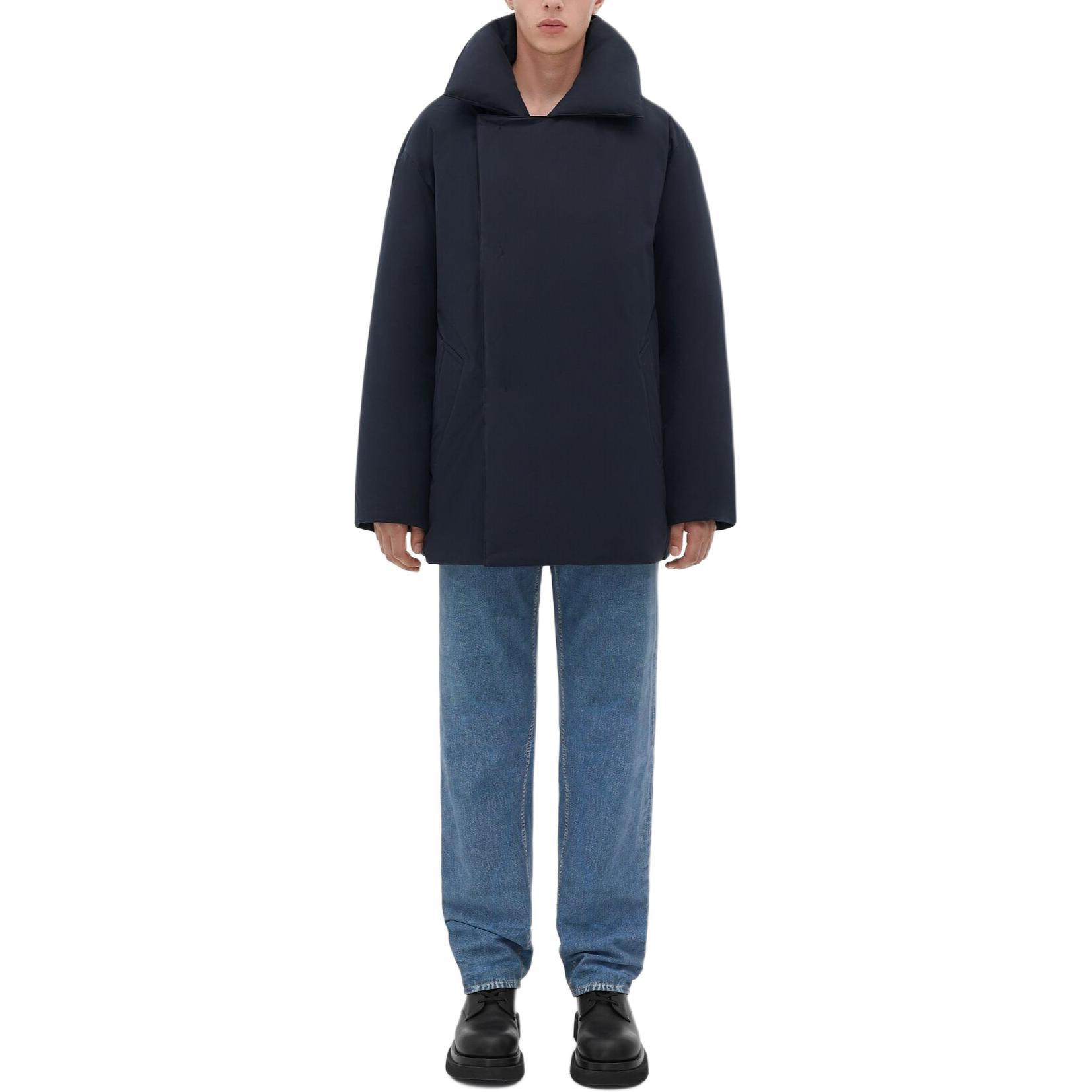 Bottega Veneta FW22 Plain Collared Matte Taffeta Down Jacket Men 716803V1LE04030