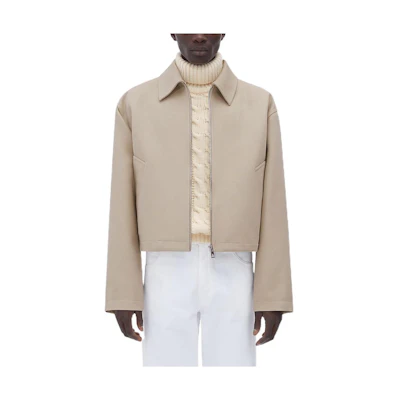 Bottega Veneta FW22 Solid Color Short Jacket Beige Brown. 720520V2KX09881
