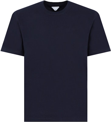 Bottega Veneta FW22 Solid Navy Blue Crewneck Cotton T-Shirt 649055VF1U04140 Buy Bottega Veneta FW22 Solid Navy Blue Crewneck Cotton T-Shirt 649055VF1U04140