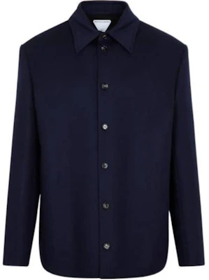 Bottega Veneta FW22 男士藍色單排扣襯領襯衫夾克 716972V2CA04140 Buy Bottega Veneta FW22 男士藍色單排扣襯領襯衫夾克 716972V2CA04140