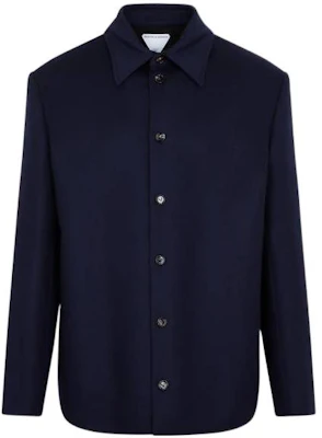 Bottega Veneta FW22 男士藍色單排扣襯領襯衫夾克 716972V2CA04140 Order Bottega Veneta FW22 男士藍色單排扣襯領襯衫夾克 716972V2CA04140