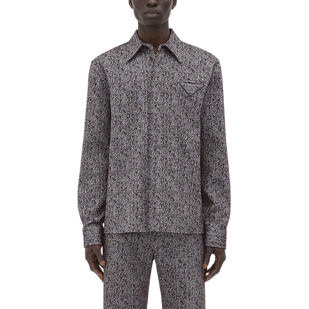 Bottega Veneta FW23  Geometric Pattern Long Sleeve Shirt Multicolor. 769224V36E05215