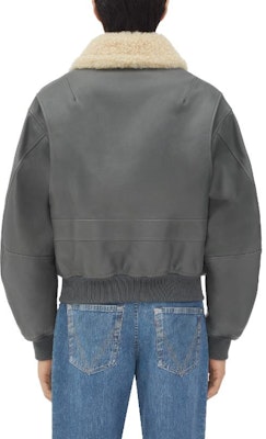 Bottega Veneta FW23 Grey Leather Jacket with Zip and Side Pockets. 723184V2JI01270 Shop Bottega Veneta FW23 Grey Leather Jacket with Zip and Side Pockets. 723184V2JI01270