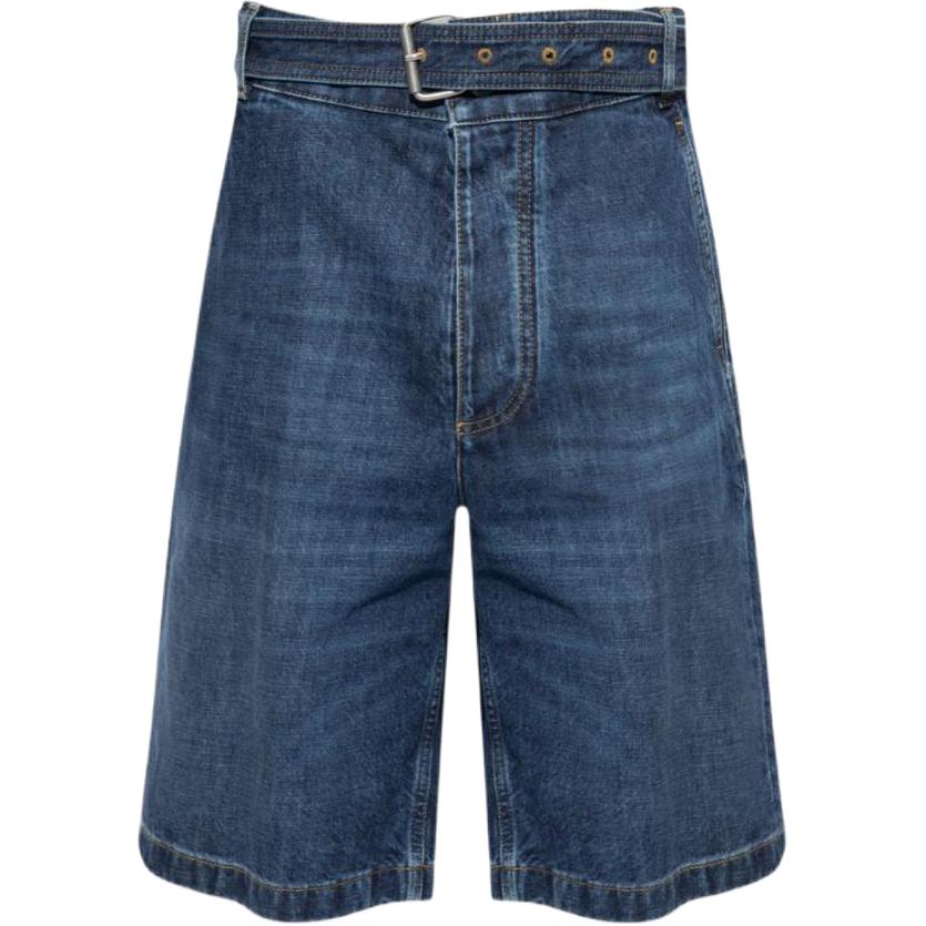 Bottega Veneta FW23  Washed Straight Denim Shorts Blue. 771881V2J804715