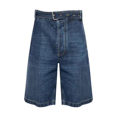 Bottega Veneta FW23 Washed Straight Denim Shorts Blue. 771881V2J804715