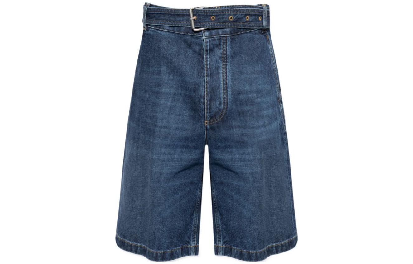 Order Bottega Veneta FW23 水洗直筒牛仔短褲 藍色 771881V2J804715