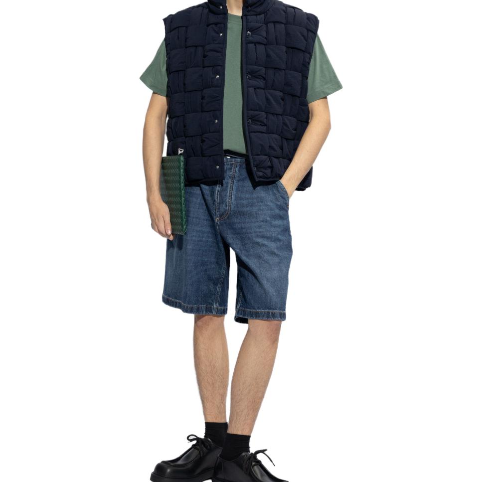 Lookbook Bottega Veneta FW23 水洗直筒牛仔短褲 藍色 771881V2J804715