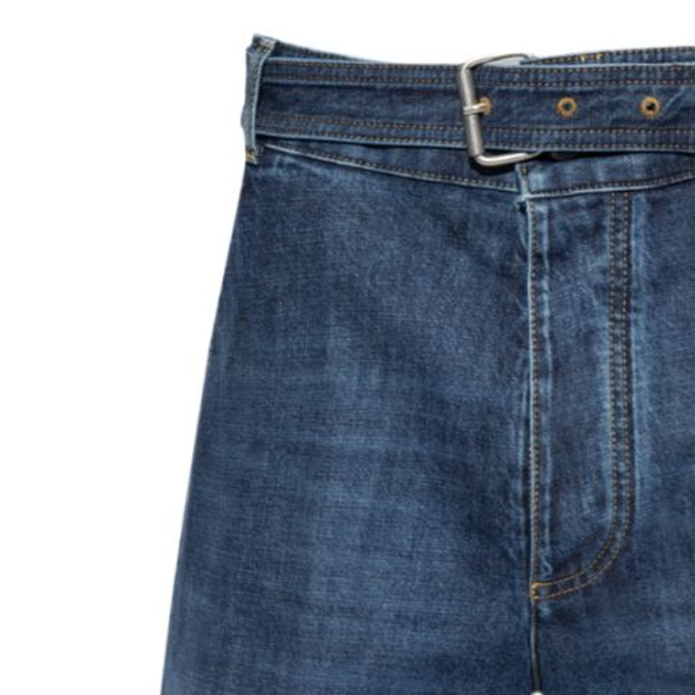 Sizing Bottega Veneta FW23 水洗直筒牛仔短褲 藍色 771881V2J804715