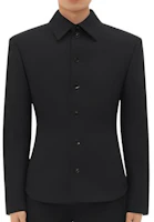 Bottega Veneta FW23 Black Solid Color Long-Sleeve Jacket Coat 761986VKPH01000 Bottega Veneta FW23 Black Solid Color Long-Sleeve Jacket Coat 761986VKPH01000