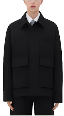 Bottega Veneta FW23 Black Solid Pocket Long-Sleeve Casual Jacket 771418V3PS01112 Buy Bottega Veneta FW23 Black Solid Pocket Long-Sleeve Casual Jacket 771418V3PS01112