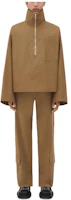 Bottega Veneta FW23 Oversized Half-Zip Jacket Khaki 772252VKUM09766 Bottega Veneta FW23 Oversized Half-Zip Jacket Khaki 772252VKUM09766