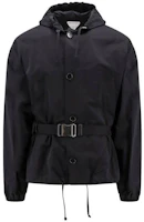 Bottega Veneta FW23 Solid Color Hooded Belted Jacket Black 746396VF4K01000 Bottega Veneta FW23 Solid Color Hooded Belted Jacket Black 746396VF4K01000