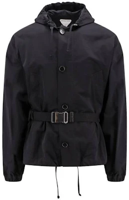 Bottega Veneta FW23 Solid Color Hooded Belted Jacket Black 746396VF4K01000 Buy Bottega Veneta FW23 Solid Color Hooded Belted Jacket Black 746396VF4K01000