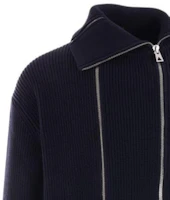 Purchase Bottega Veneta FW23 藍色高領雙拉鍊針織毛衣 772557V2MQ04121