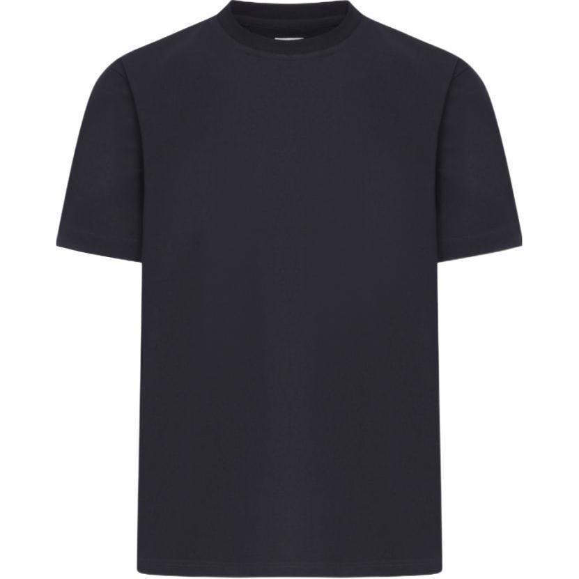 Bottega Veneta FW23 Solid Navy Blue Crew Neck Loose T-Shirt 744965VF1U04121