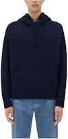 Bottega Veneta FW23 Solid Navy Blue Drawstring Hoodie Casual Wear 753828V33N04121 Bottega Veneta FW23 Solid Navy Blue Drawstring Hoodie Casual Wear 753828V33N04121