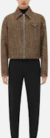 Shop Bottega Veneta FW23 質感斑點拉鍊夾克-赤褐色 646907V3FG02199