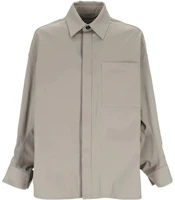 Bottega Veneta Gray Loose-Fit Long Sleeve Jacket with Collar 761431V2T108390 Bottega Veneta Gray Loose-Fit Long Sleeve Jacket with Collar 761431V2T108390