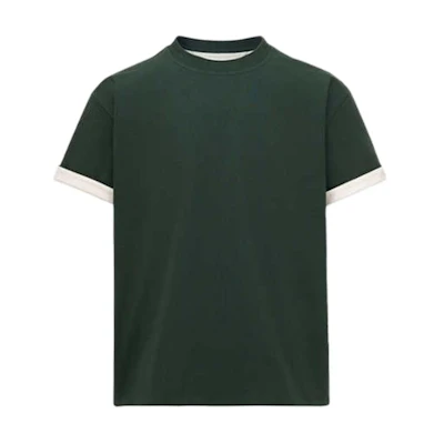 Bottega Veneta Green Colorblock Cotton Crewneck T-Shirt SS23 744998V16E03103