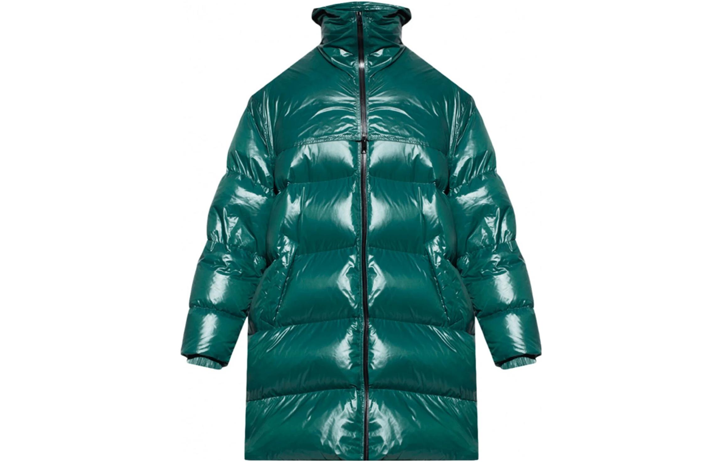 Bottega Veneta Green Hooded Down Jacket Mid-Length Outerwear 6597727V0Y603051