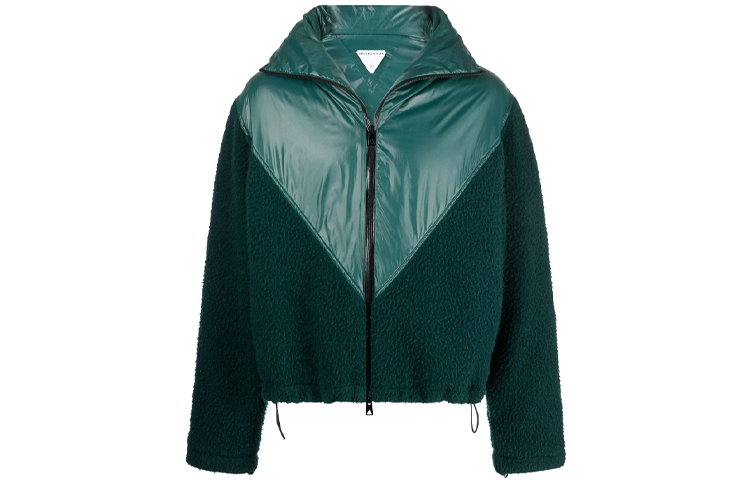 Bottega Veneta Green Patchwork Zip-Up Jacket 661907V0Y603051