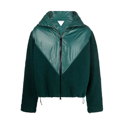 Bottega Veneta Green Patchwork Zip-Up Jacket 661907V0Y603051