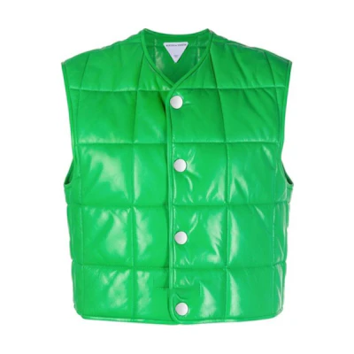 Bottega Veneta Green Quilted Leather Vest SS22 Collection 686402VKLC03708