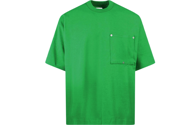 Bottega Veneta Green Solid Pocket Crewneck T-Shirt 707804VKLZ04809