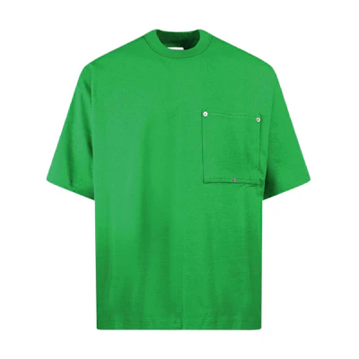 Bottega Veneta Green Solid Pocket Crewneck T-Shirt 707804VKLZ04809