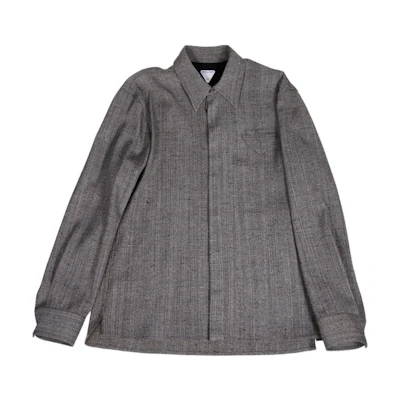 Bottega Veneta Grey Long Sleeve Polo Shirt 703578V36C02515