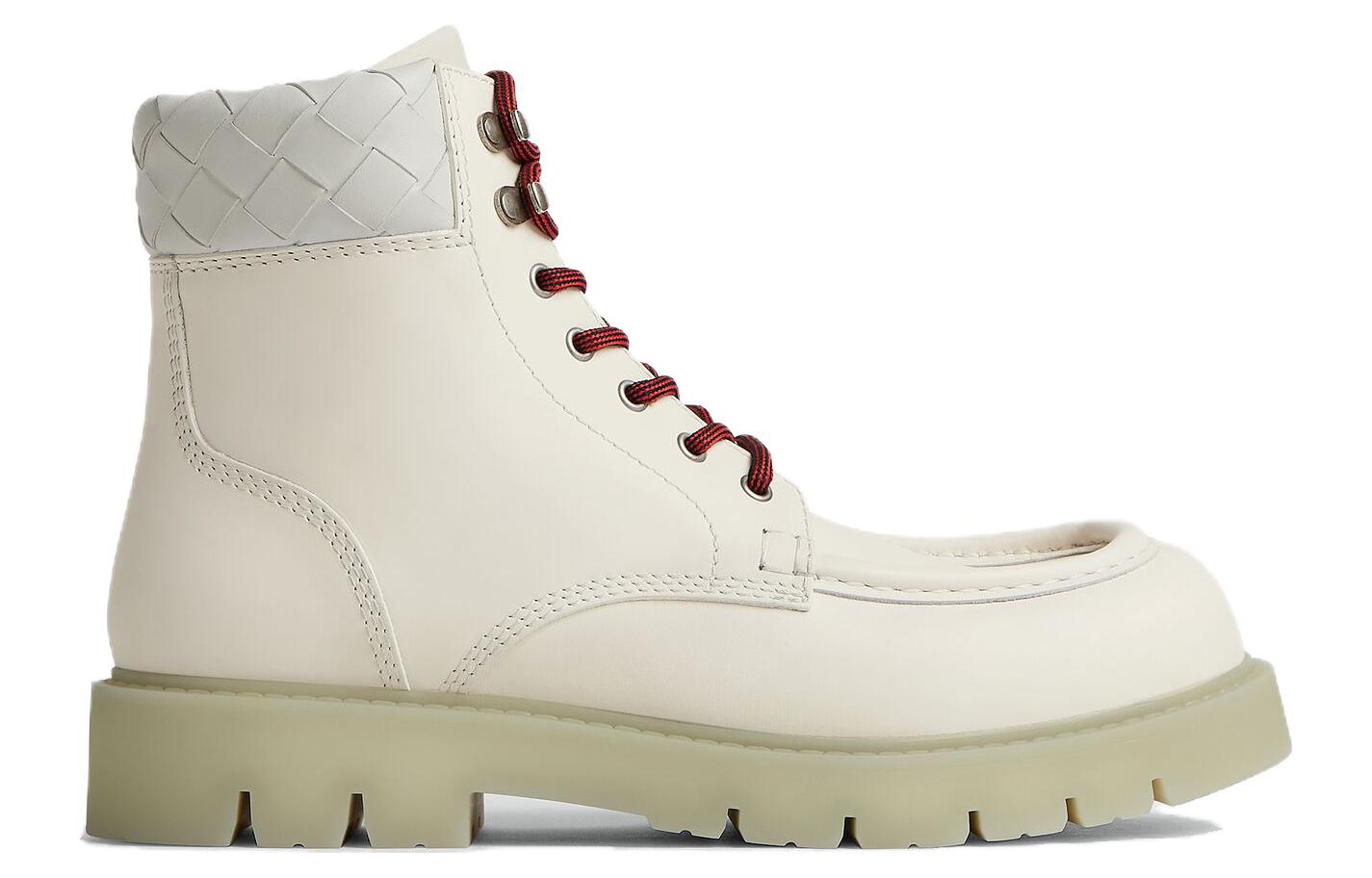 Order Bottega Veneta Haddock Lace-Up Ankle Boot 'White' 763713-V2WT1-9013