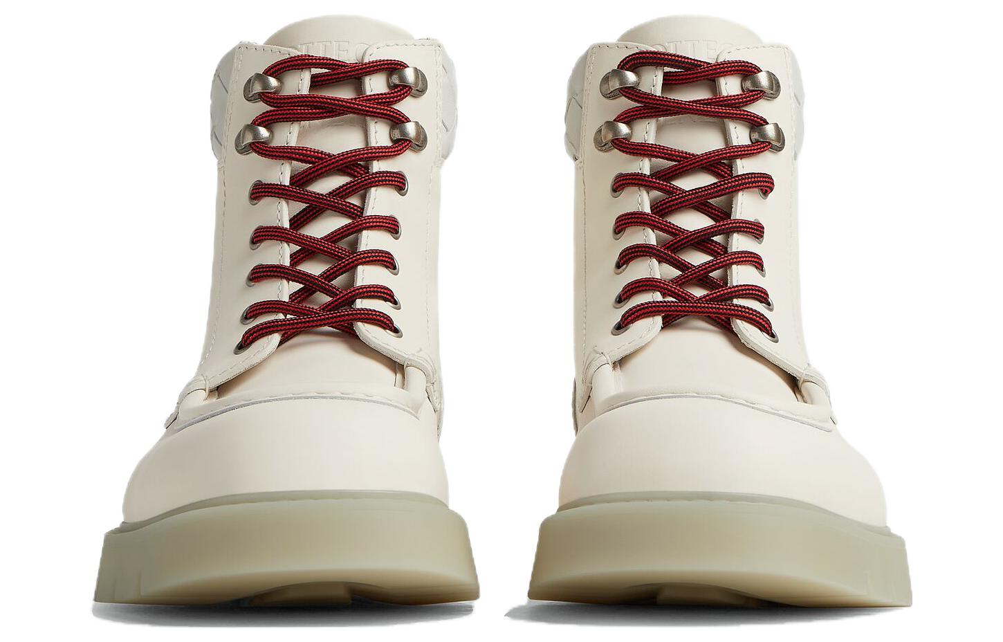Lookbook Bottega Veneta Haddock Lace-Up Ankle Boot 'White' 763713-V2WT1-9013