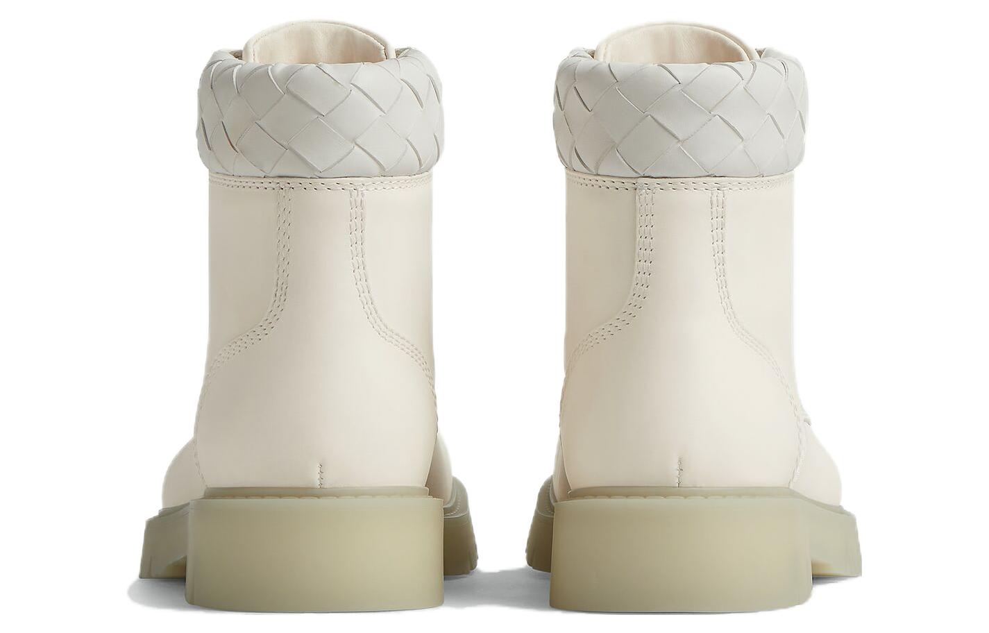 Shop Bottega Veneta Haddock Lace-Up Ankle Boot 'White' 763713-V2WT1-9013
