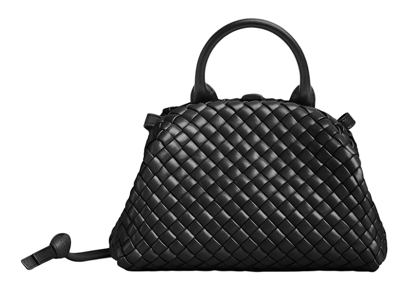 Bottega Veneta Handle Padded Intreccio Top Handle Mini Black