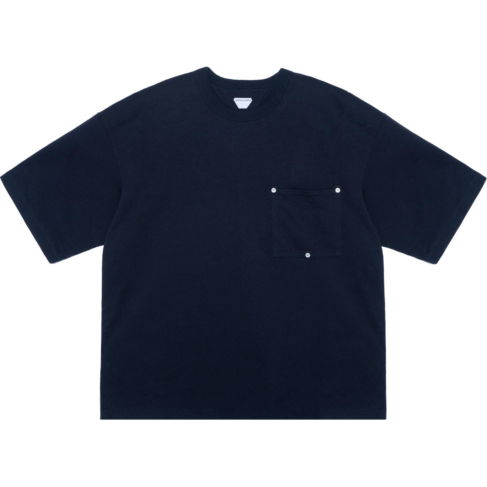 Bottega Veneta Heavy Jersey Relaxed Navy Blue T-Shirt 745093VKLZ04121