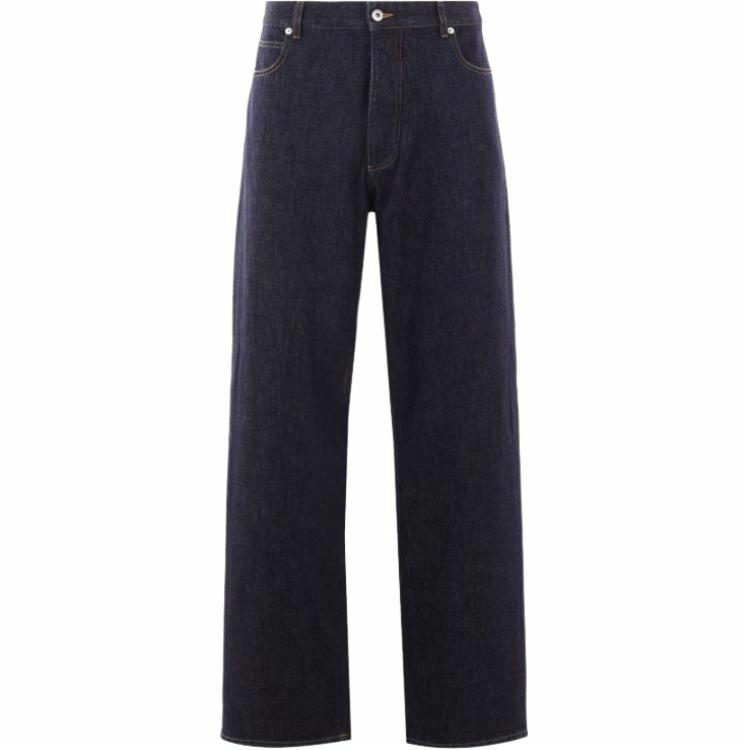 Order ボッテガヴェネタ インディゴ ワイドレッグジーンズ ルーズフィット デニム インディゴ 813512V0W204245