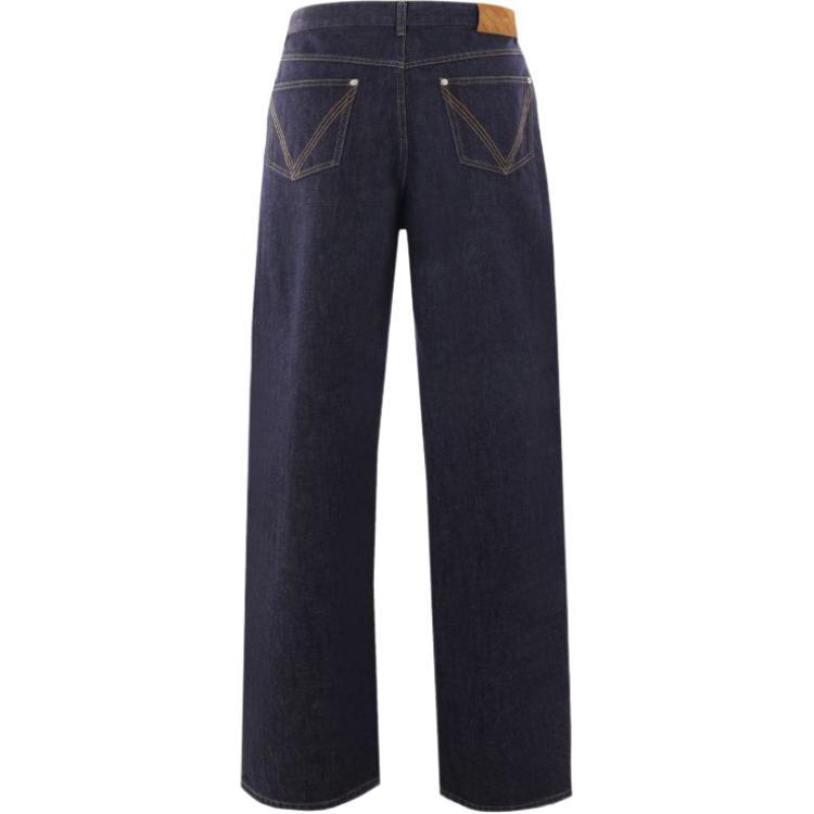 Lookbook ボッテガヴェネタ インディゴ ワイドレッグジーンズ ルーズフィット デニム インディゴ 813512V0W204245